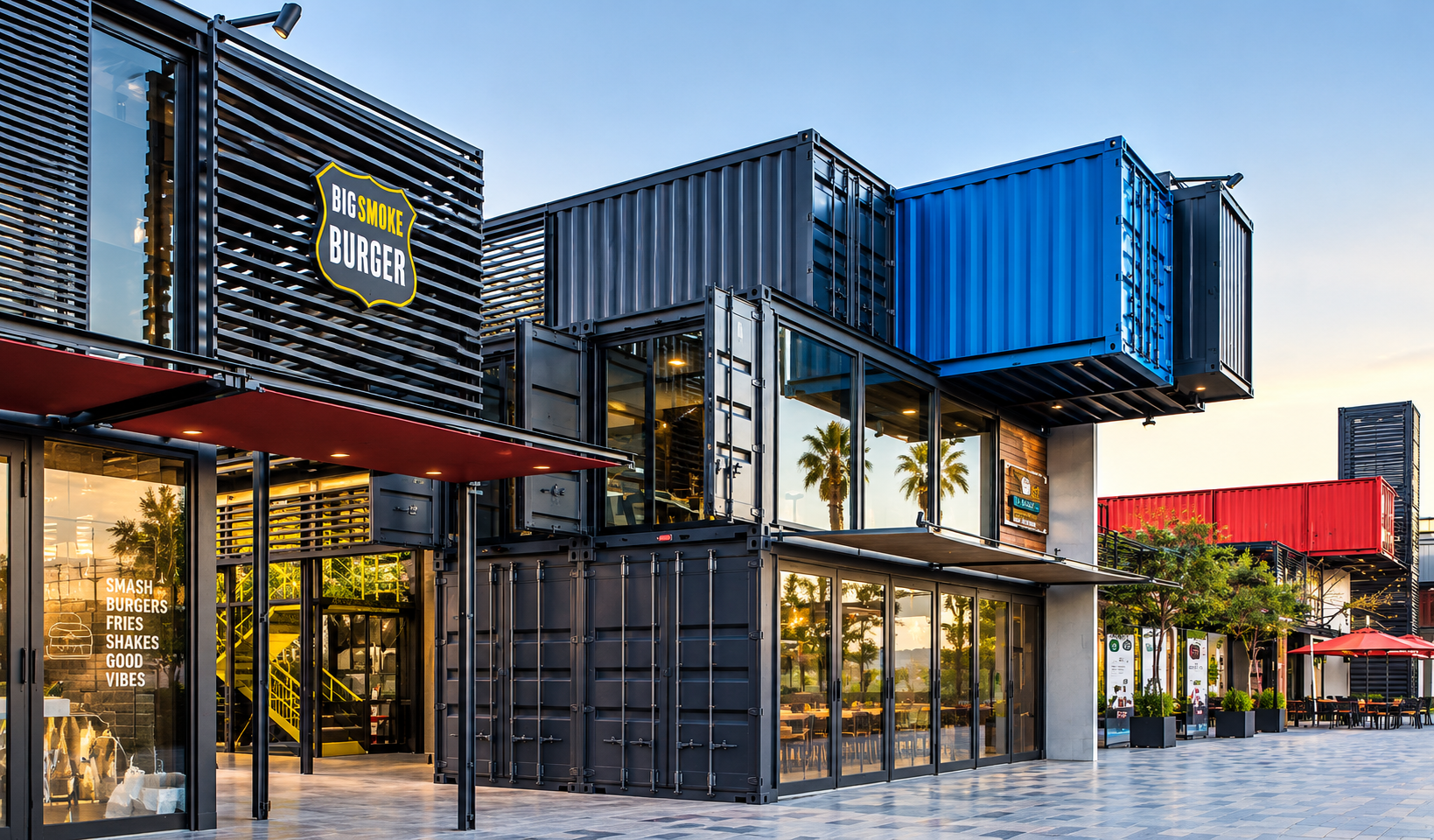 Container building conversion by ABM Industries in the UAE