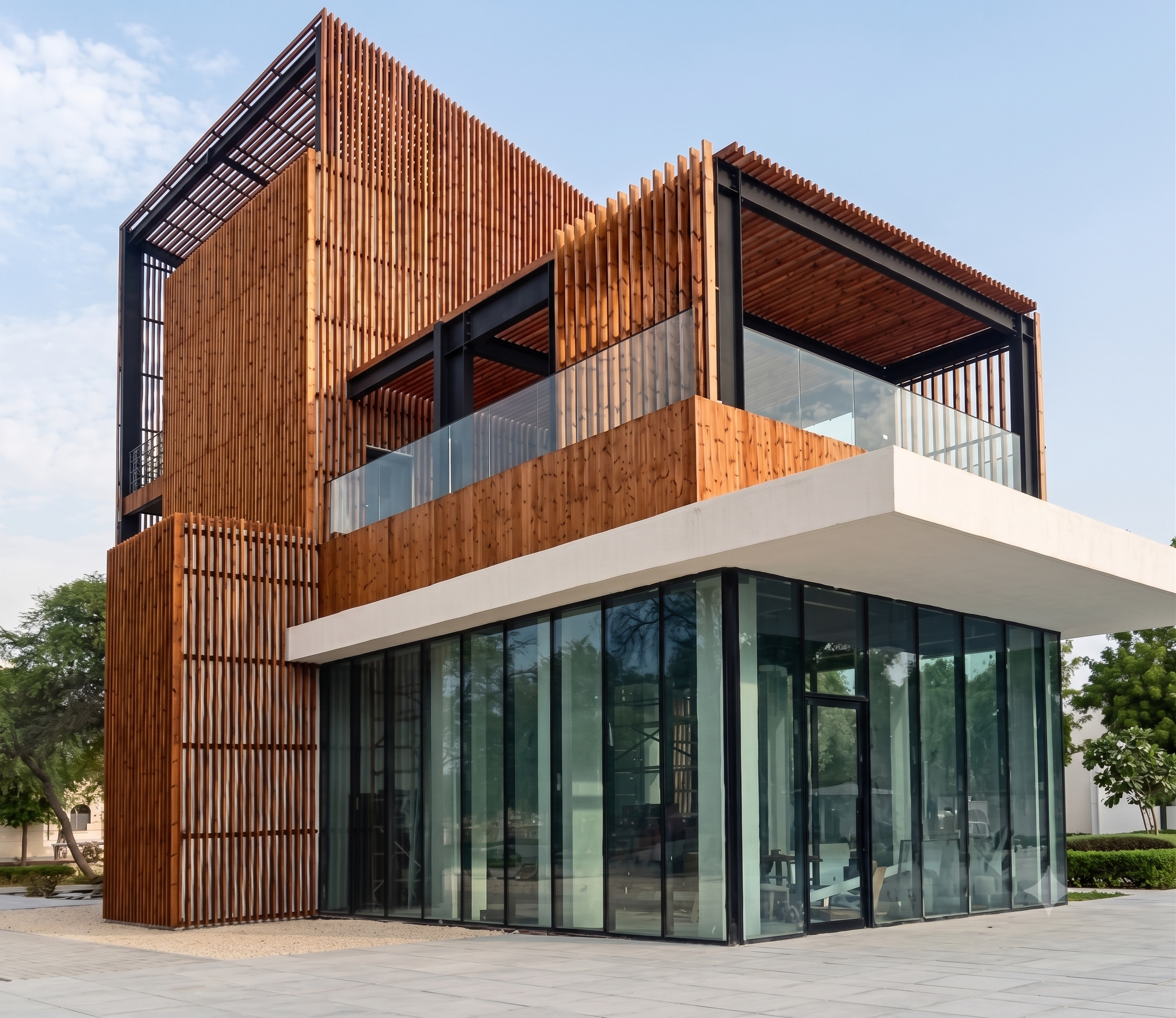 Prefabricated building manufactured by ABM Industries in the UAE